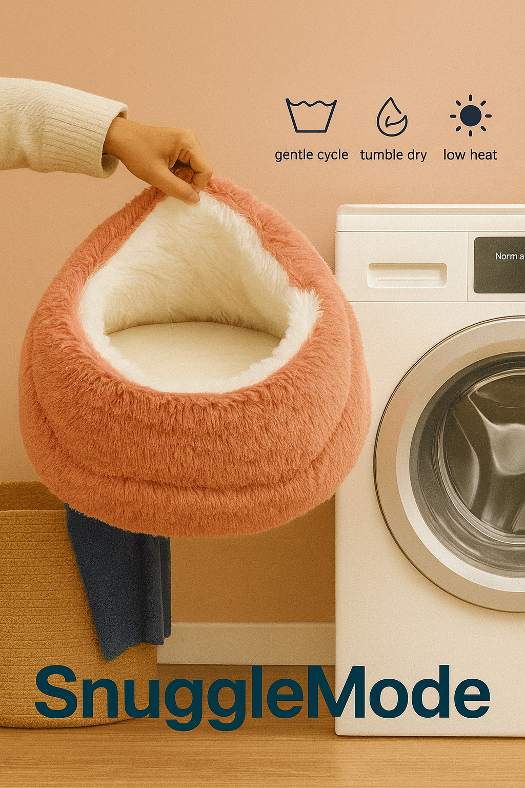 SnuggleMode™ Cozy Plush Pet Bed – Winter Warmth for Cats & Small Dogs